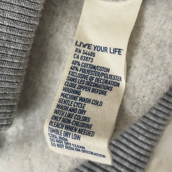 American Eagle Short Sleeve Eagle Fleece Hooded Sweatshirt - Picture 9 of 11